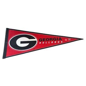 Georgia Bulldogs WinCraft Sports Pennant 12" X 30" Red & Black Felt